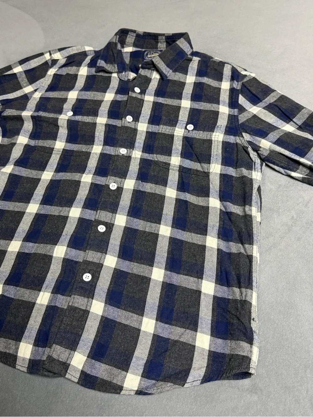 Men's J.Crew Blue Plaid Long-Sleeve Button-Up Shirt